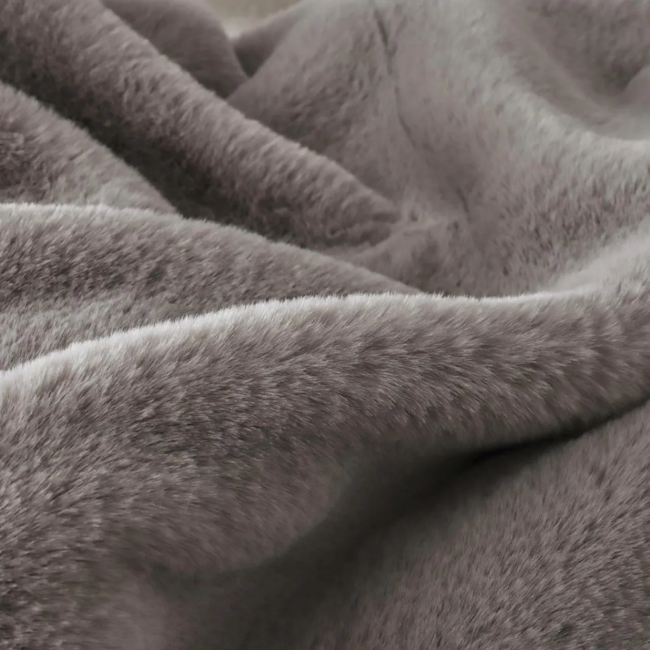 Coussin Et Housse|EMINZA Coussin carré fausse fourrure (45 x 45 cm) Finn Taupe