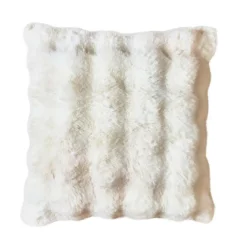 Coussin Et Housse|EMINZA Coussin carré fausse fourrure (50 x 50 cm) Toronto Ivoire