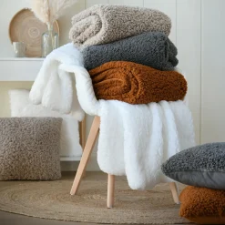 Coussin Et Housse|STOF Coussin carré fausse fourrure (50 x 50 cm) Dudley souris Gris