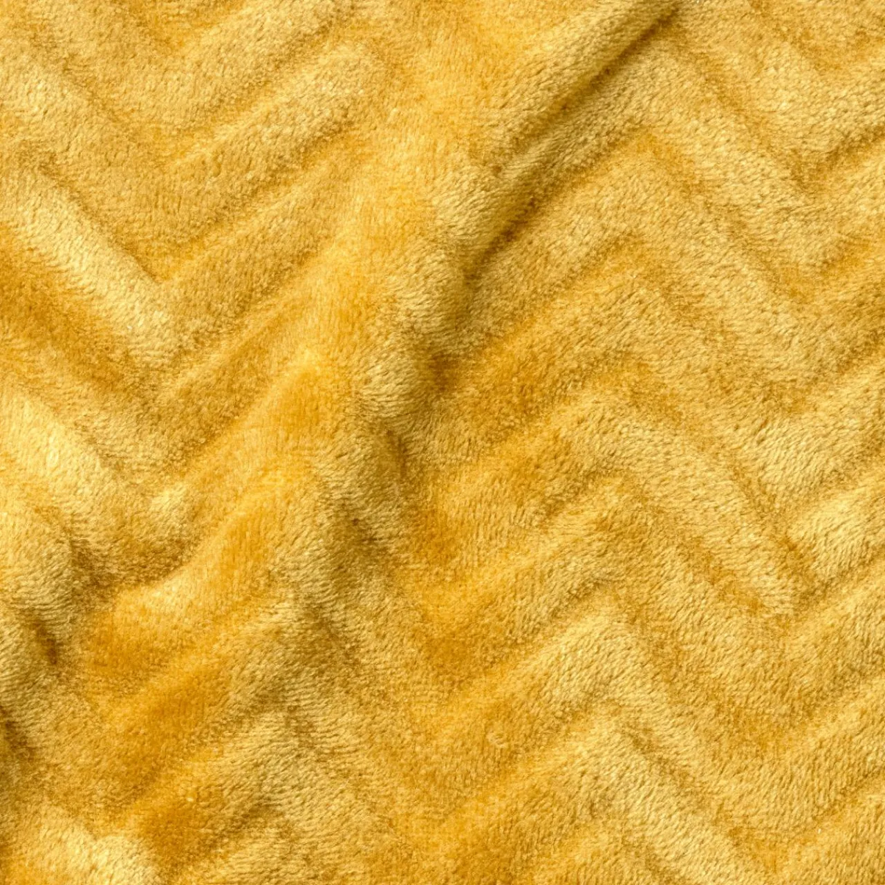 Coussin Et Housse|EMINZA Coussin carré flanelle (45 x 45 cm) Zag Jaune moutarde