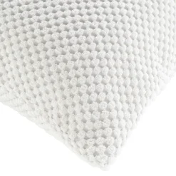 Coussin Et Housse|douceur d'intu017drieur Coussin carré flanelle relief (45 x 45 cm) Java Blanc