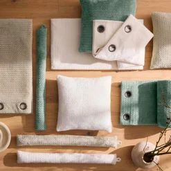 Coussin Et Housse|douceur d'intu017drieur Coussin carré flanelle relief (45 x 45 cm) Flanela Vert kaki