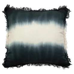 Coussin Et Housse|Atmosphera, cru017dateur d'intu017drieur Coussin carré franges (40 x 40 cm) Inuit Dream Bleu