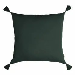 Coussin Et Housse|EMINZA Coussin carré gaze de coton (40 x 40 cm) Gaïa Vert sapin