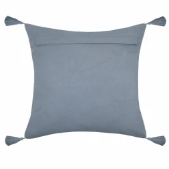 Coussin Et Housse|LOVELY CASA Coussin carré gaze de coton (40 cm) Sunda indigo Bleu