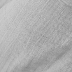 Coussin Et Housse|EMINZA Coussin carré gaze de coton (40 x 40 cm) Gaïa Gris nuage Gris clair