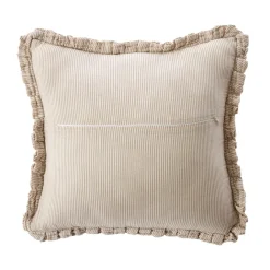 Coussin Et Housse|EMINZA Coussin carré gaze de coton (45 x 45 cm) Gaïa rayures Ficelle Rayure Ficelle