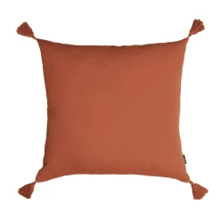 Coussin Et Housse|EMINZA Coussin carré gaze de coton (60 x 60 cm) Gaïa Terracotta