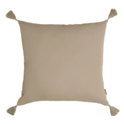 Coussin Et Housse|EMINZA Coussin carré gaze de coton (40 x 40 cm) Gaïa Ficelle