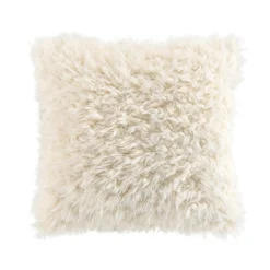 Coussin Et Housse|douceur d'intu017drieur Coussin carré imitation fourrure (45 x 45 cm) Mouton Ecru