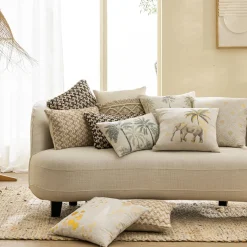 Coussin Et Housse|douceur d'intu017drieur Coussin carré lin et coton (45 x 45 cm) Palmea Vert