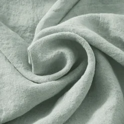 Coussin Et Housse|EMINZA Coussin carré lin lavé (45 cm) Louise Vert Eucalyptus