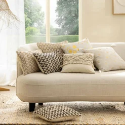 Coussin Et Housse|douceur d'intu017drieur Coussin carré macramé (45 x 45 cm) Samaya Beige