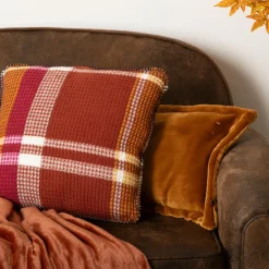 Coussin Et Housse|Atmosphera, cru017dateur d'intu017drieur Coussin carré nid d'abeille (45 x 45 cm) Owen Terracotta