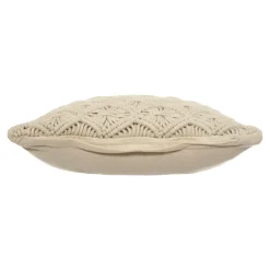 Coussin Et Housse|ATMOSPHERA Coussin carré polycoton (40 x 40 cm) Macram Beige