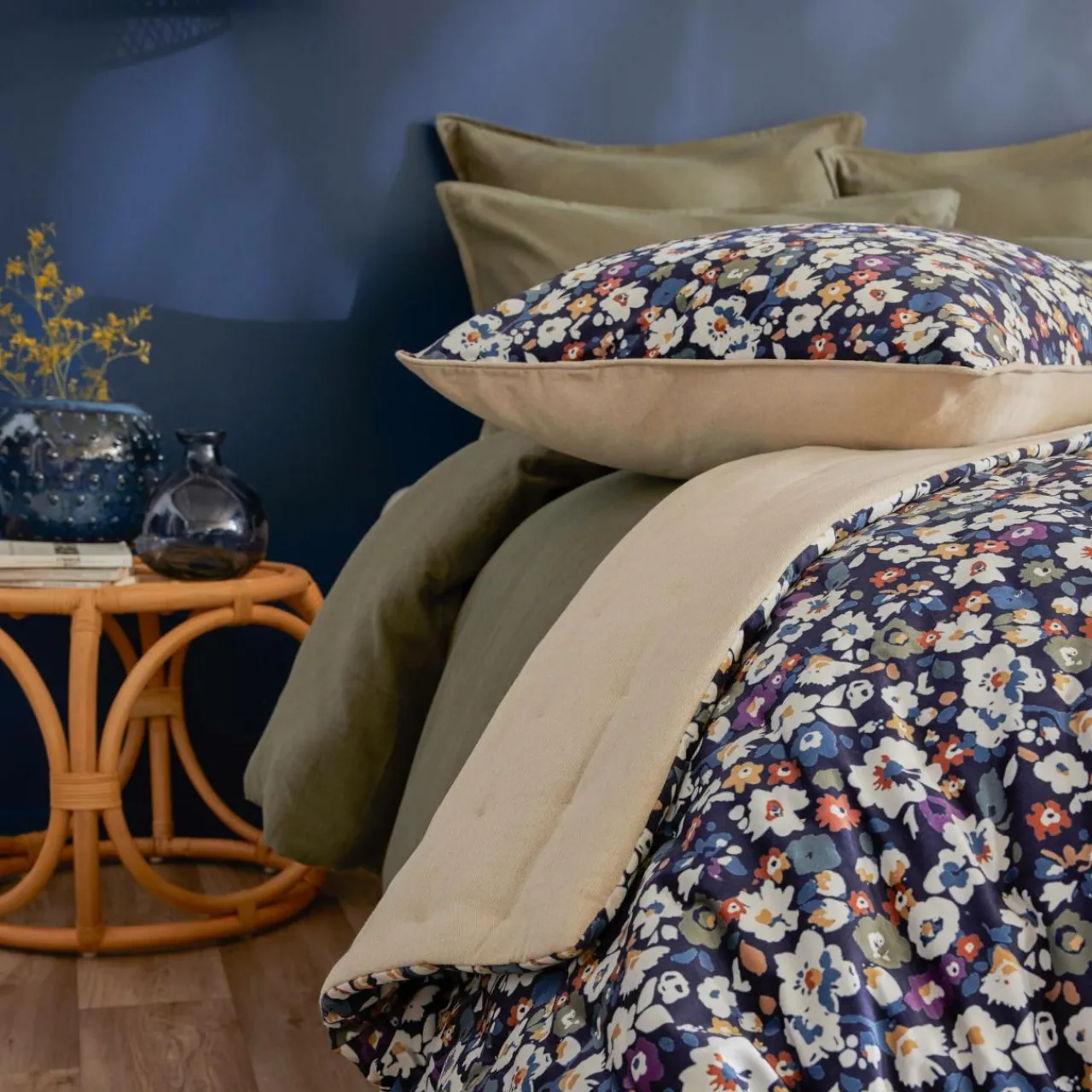 Coussin Et Housse|EMINZA Coussin carré velours (50 x 50 cm) Dolores Bleu