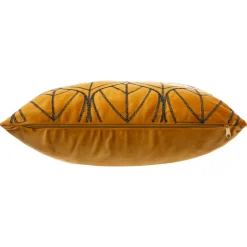 Coussin Et Housse|ATMOSPHERA Coussin carré velours (40 x 40 cm) Charly Jaune ocre