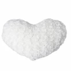 Coussin Et Housse|ATMOSPHERA Coussin Coeur (28 x 36 cm) Bouclée Blanc