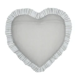 Coussin Et Housse|STOF Coussin cœur coton (45 x 45 cm) Joséphine Gris