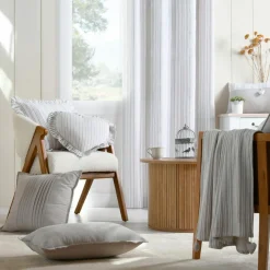 Coussin Et Housse|STOF Coussin cœur coton (45 x 45 cm) Joséphine Gris