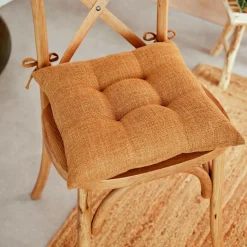 Galette De Chaise|Atmosphera, cru017dateur d'intu017drieur Coussin de chaise carré (38 x 38 cm) Clem Cannelle