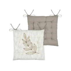 Galette De Chaise|STOF Coussin de chaise carré coton (38 x 38 cm) Hemera Ecru