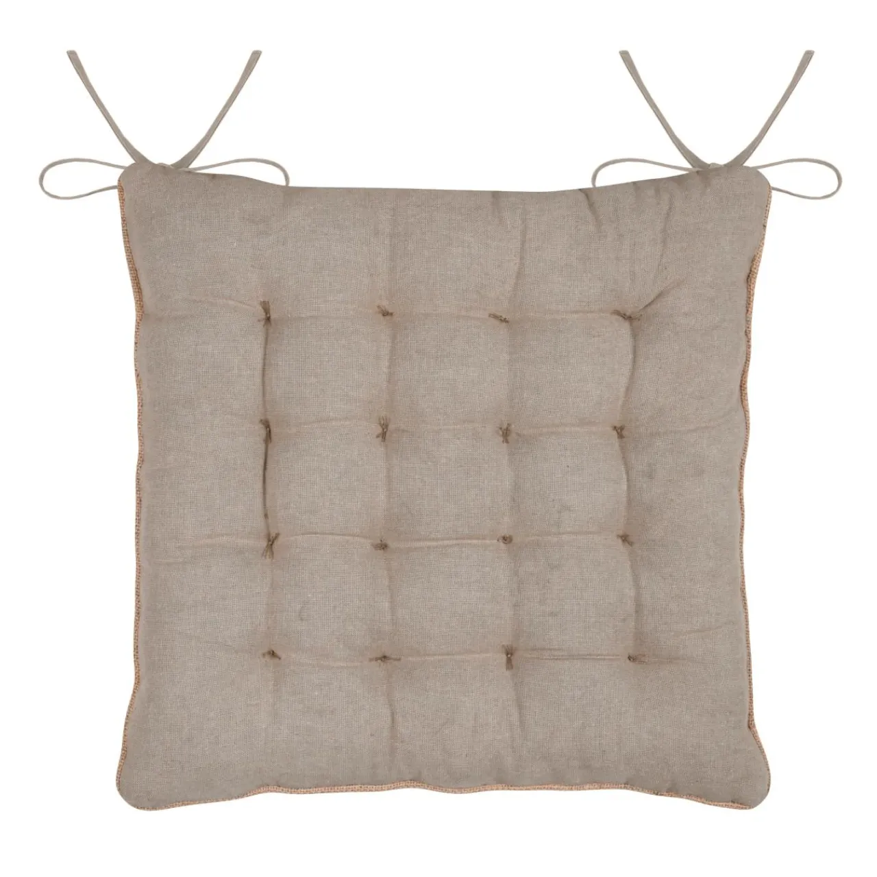 Galette De Chaise|STOF Coussin de chaise carré coton (38 x 38 cm) Oriana Beige