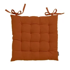 Galette De Chaise|EMINZA Coussin de chaise carré coton (40 x 40 cm) Pixel Terracotta