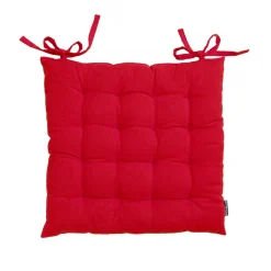 Galette De Chaise|EMINZA Coussin de chaise carré coton (40 x 40 cm) Pixel Rouge