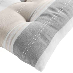 Galette De Chaise|DOUCEUR D'INTERIEUR Coussin de chaise carré coton recyclé Andria Beige