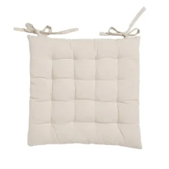 Galette De Chaise|EMINZA Coussin de chaise carré coton (40 x 40 cm) Pixel Beige