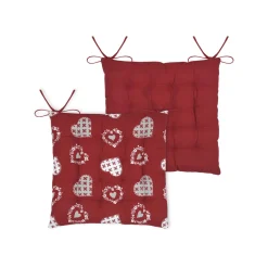 Galette De Chaise|STOF Coussin de chaise carré coton (40 x 40 cm) Ornon Rouge