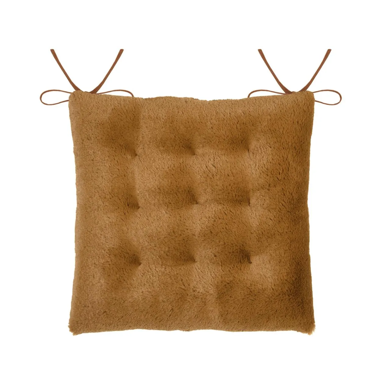 Galette De Chaise|STOF Coussin de chaise carré fausse fourrure (40 x 40 cm) Asgard Camel