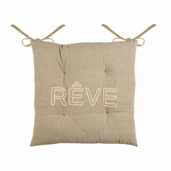 Galette De Chaise|LOVELY CASA Coussin de chaise Maison ficelle Marron