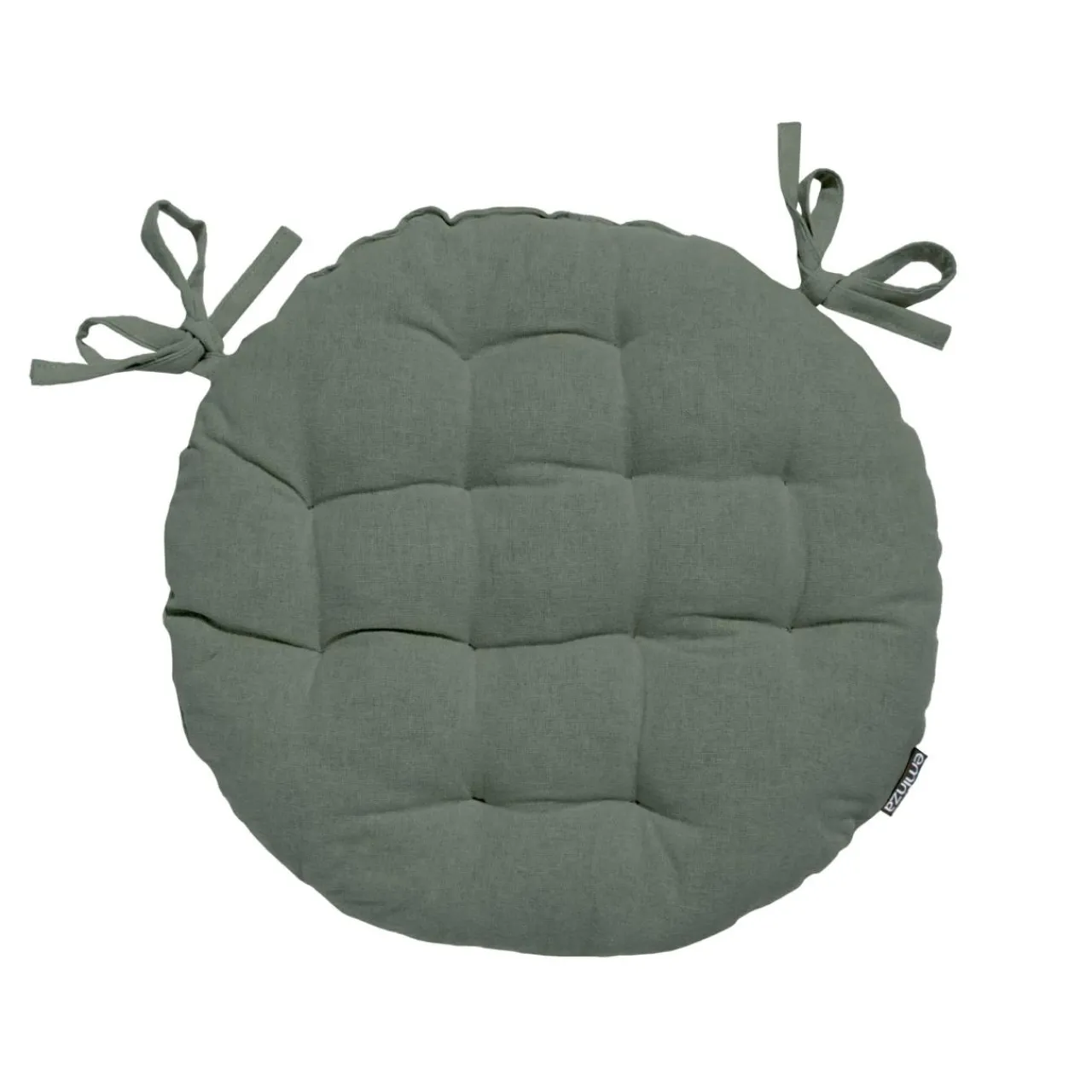 Galette De Chaise|EMINZA Coussin de chaise rond coton (40 cm) Pixel Vert kaki