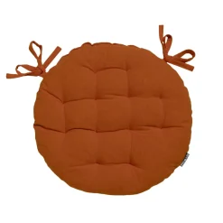 Galette De Chaise|EMINZA Coussin de chaise rond coton (40 cm) Pixel Terracotta