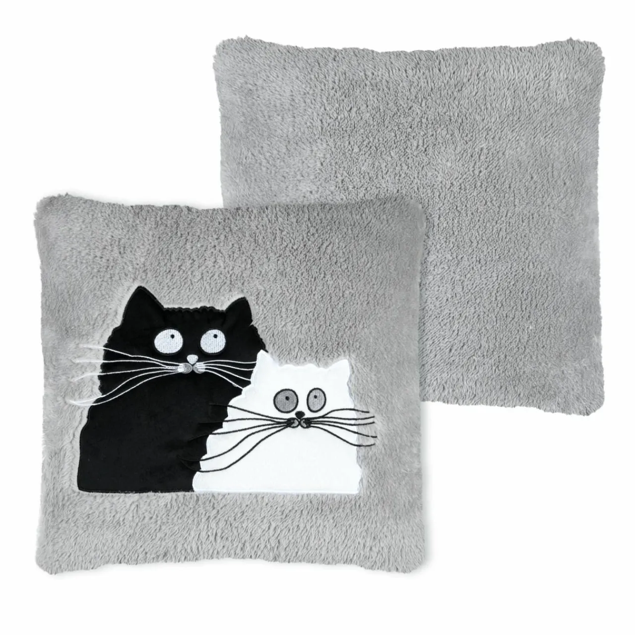 Coussin Et Housse|STOF Coussin de Noël carré (45 cm) Douillet Gris