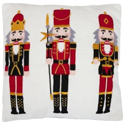 Plaid, Coussin Et Tapis De Noël|JJA Coussin de Noël carré (45 x 45 cm) Soldat Casse-noisette Multicolore