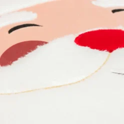 Plaid, Coussin Et Tapis De Noël|JJA Coussin de Noël carré (40 x 40 cm) Joyeux Papa Noël Blanc et Rouge