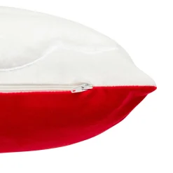 Plaid, Coussin Et Tapis De Noël|JJA Coussin de Noël carré (40 x 40 cm) Joyeux Papa Noël Blanc et Rouge