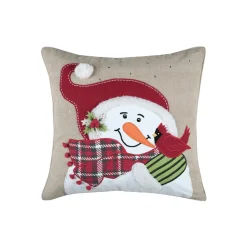 Plaid, Coussin Et Tapis De Noël|STOF Coussin de Noël coton et laine (45 x 45 cm) Winty Rouge
