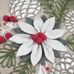 Plaid, Coussin Et Tapis De Noël|STOF Coussin de Noël coton et laine (45 x 45 cm) Winty Naturel