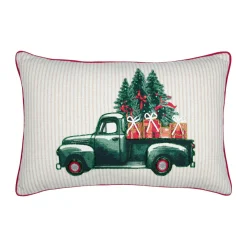 Plaid, Coussin Et Tapis De Noël|STOF Coussin de Noël rectangulaire (35 x 55 cm) Gifted Vert