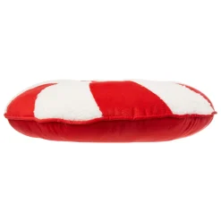 Plaid, Coussin Et Tapis De Noël|FEERIC LIGHTS Coussin de Noël rond (D40 cm) Bonbon et blanc Rouge