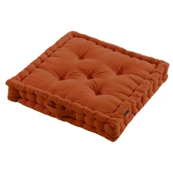 Coussin De Sol|EMINZA Coussin de sol coton (60 x 60 cm) Pixel Terracotta