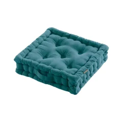 Coussin De Sol|EMINZA Coussin de sol coton (40 x 40 cm) Pixel Bleu canard