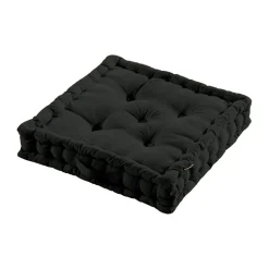 Coussin De Sol|EMINZA Coussin de sol coton (50 x 50 cm) Pixel Noir
