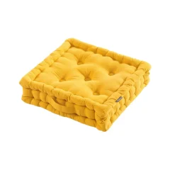 Coussin De Sol|EMINZA Coussin de sol coton (40 x 40 cm) Pixel Jaune moutarde