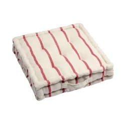 Coussin Déco D'Extérieur|Coussin Déco D'Extérieur|EMINZA Coussin de sol extérieur toile de coton (45 x 45 cm) Ocealys Rouge