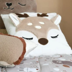 Coussin Et Plaid Enfant|Coussin Et Plaid Enfant|STOF Coussin enfant carré (40 x 40 cm) Gabin Beige